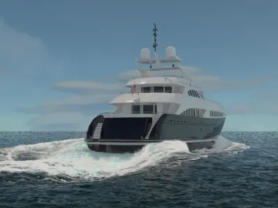 Willie Glory Luxury Yacht Dynamic Simulation 3D model