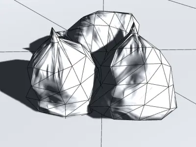 Garbage Bag Low-poly 3D model purchase