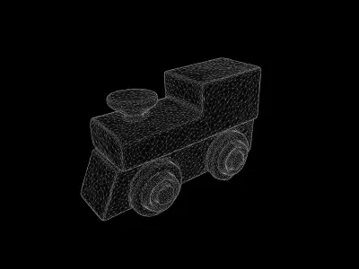 Anydrafts Toy train 01 Low-poly 3D model