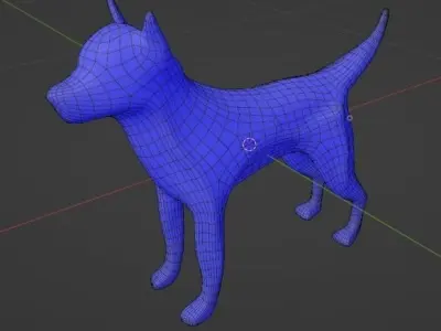 low-poly Dog model Low-poly 3D model