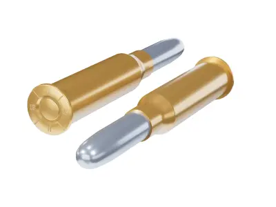 8x50R Mannlicher Cartridge 3D model