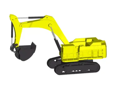 Liebherr R 9100 tracked excavator 3D model