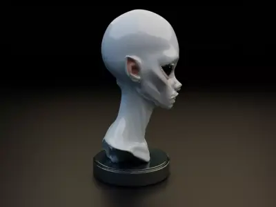 Xenomorph Alien Bust - Biomechanical Sci-Fi Monster 3D print model