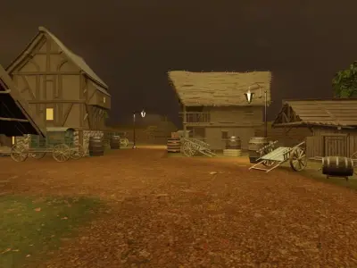 Night Village 3D model