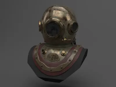 Skaphander - Diving helmet 3D model