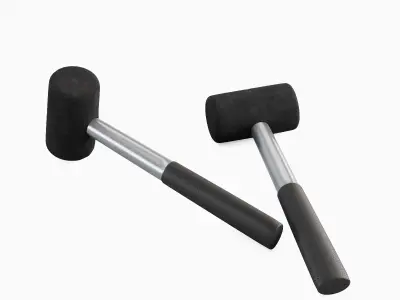 Rubber Mallet B 01 3D model