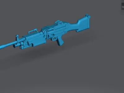 Fn Minimi Scale model 3D print model