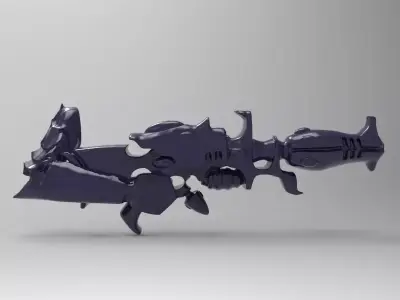 Blaster with Arm STL 3D print model
