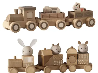 Wooden Toys 02 3D model