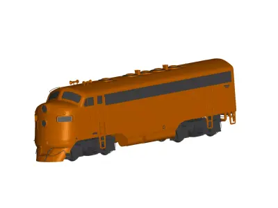 TRAIN 3D model 2
