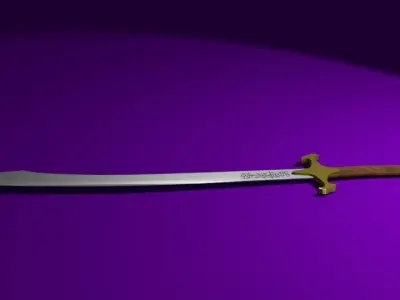 Arabic  Arabian Sword Low-poly 3D model