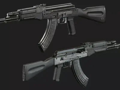 AK-103 two ak - rifles Free low-poly 3D model