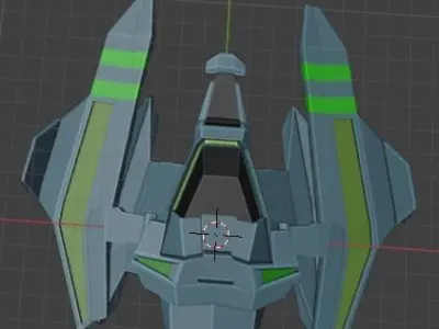 Spaceship Free low-poly 3D model buy