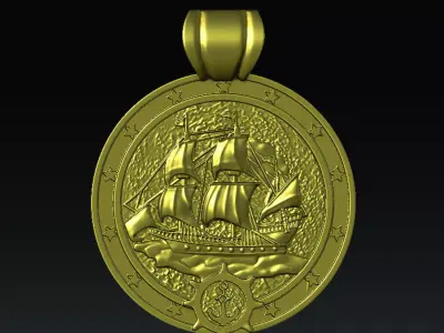 Sail Medallion  3D print model
