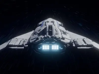 High-Detail Sci-Fi Starfighter 3D model