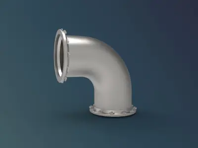 pipe elbow steel 3D print model