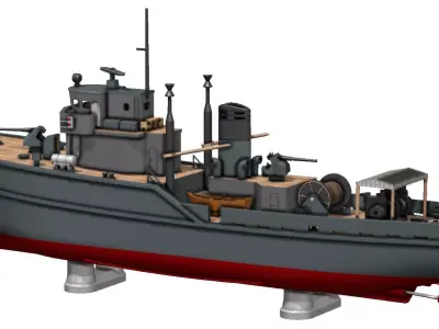 Ton Class Minesweeper 1m RC Ready 3D print model