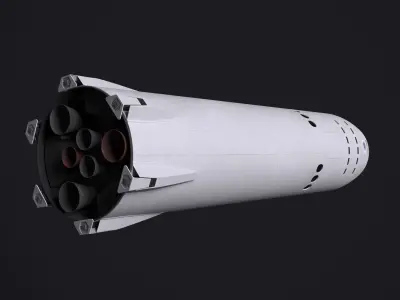 SpaceX Lunar Optimized Starship  3D model