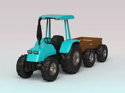 Tractor trailer 3D model from CGTrader