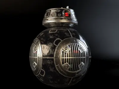 Droid 88e9 from Star Wars Free low-poly 3D model
