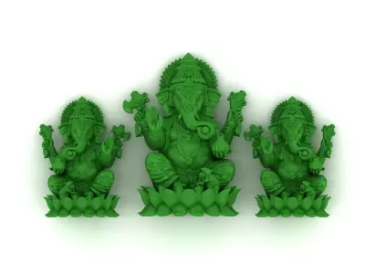Ganesh Lotus Murti 3D print model
