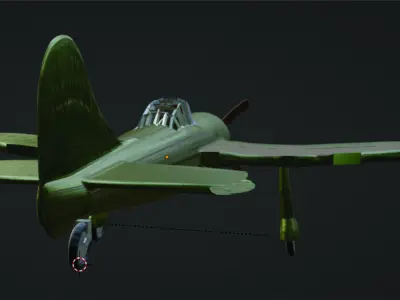 propeller plane Free low-poly 3D model