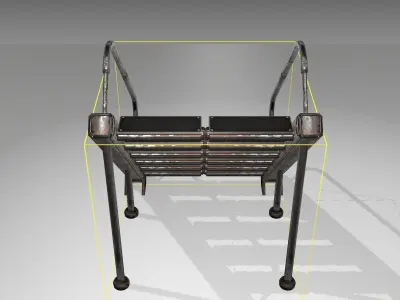 Futuristic Stairs - 20 - Rusty Textures Low-poly 3D model