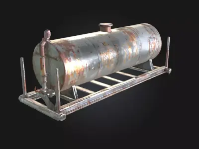 Old Industrial Tank  Relic of a Rusted Age 3D model