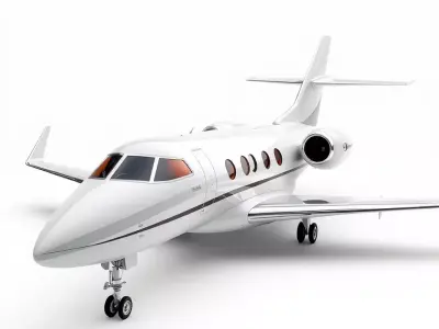 Modern Business Jet Model Pack with Elegant Design Low-poly 3D model