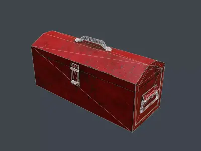Old Metal Toolbox - PBR Game Ready Low-poly 3D model