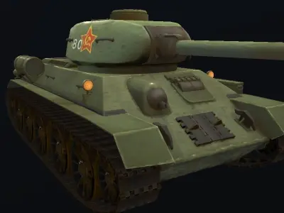 T-34 Hand-Painted Low-poly 3D model