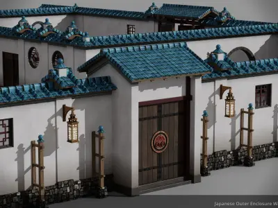 JA Kit 00 Outer Enclosure Wall A Low-poly 3D model