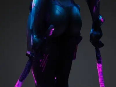 Cyberpunk Ninja 3D Model Low-poly 3D model