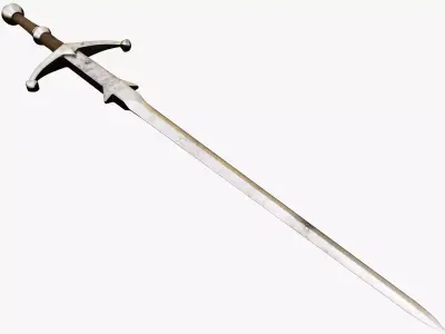 Medieval weapons Low-poly 3D model 7
