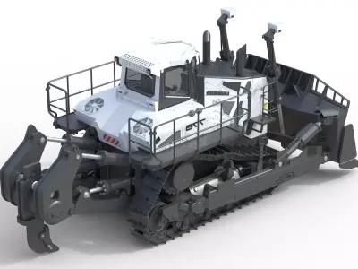 Liebherr PR776 Litronic Crawler Tractor Low-poly 3D model