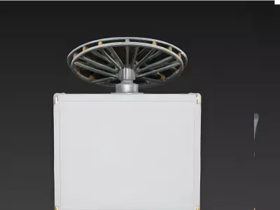 Realistic Solarpunk Energy Console 3d model Low-poly 3D model
