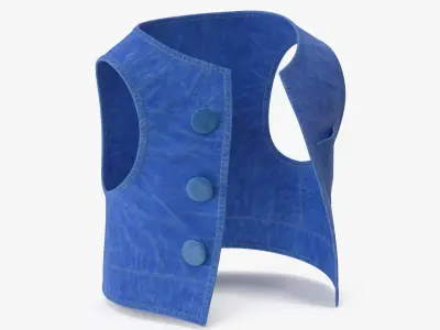 Cartoon Vest Blue 3D model