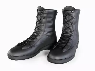 Wellco C251 - US Navy Flight Deck Steel Toe Boots  Low-poly 3D model