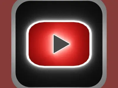 YouTube Logo 3D Free 3D model