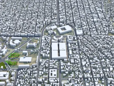 N Djamena Chad 30km AI Low-poly 3D model