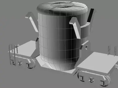 Old wagon Low-poly 3D model purchase