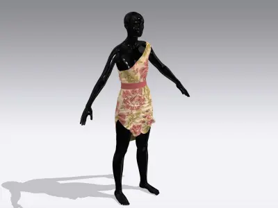  Woman Cloth Dress Low-poly 3D model get