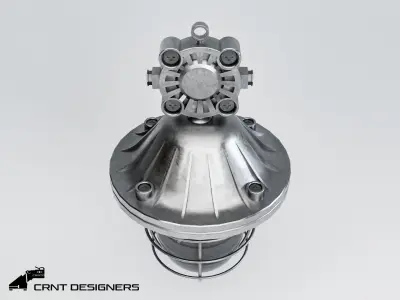 Vintage Polish Industrial Light Low-poly 3D model