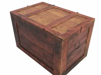 Crate lowpoly 3d model Low-poly 3D model