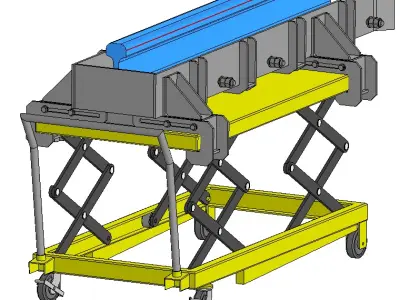 Lifting table for sample transportation 3D model