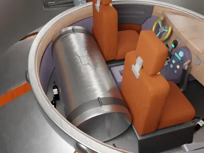 Rick an Morty Space cruiser 3D model
