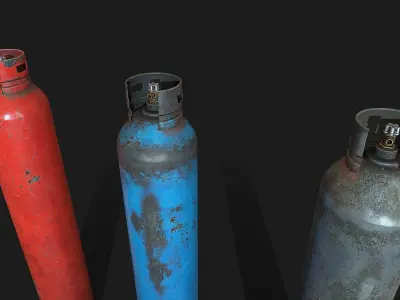 Gas cylinder 2 Low-poly 3D model purchase