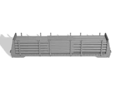HO Greenville 60 FS43 FS44 Bulkhead Flatcar Utility Pole Load 3D print model
