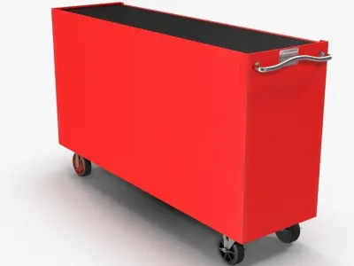 Tool Storage Red Low-poly 3D model