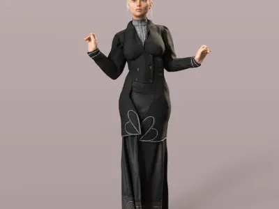 VICTORIAN ERA GIRL 2 3D print model